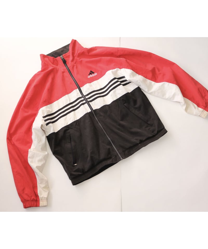 古着】ADIDAS PERFORMANCE TRACK JACKET Red/White/B 古着】ADIDAS PERFORMANCE TRACK JACKET Red/White/B