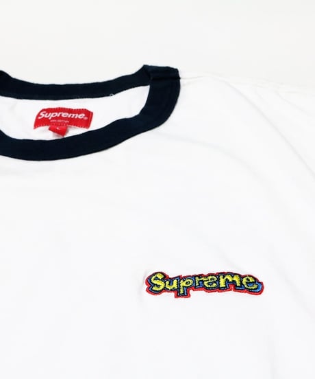 Supreme 2017SS RINGER TEE WHITE L