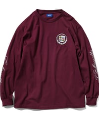 LFYT LUX CREST L/S TEE BURGUNDY Size XL