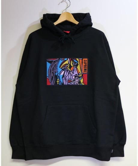 Supreme 18FW Chainstitch Hooded Sweatshirt Black L size