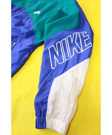 【古着】NIKE NYLON JACKET Green/Blue Size M