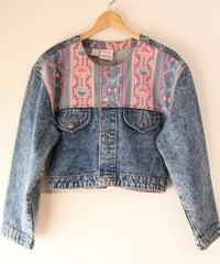 【古着】NUOVO DENIM JACKET Indigo/Pink Size M