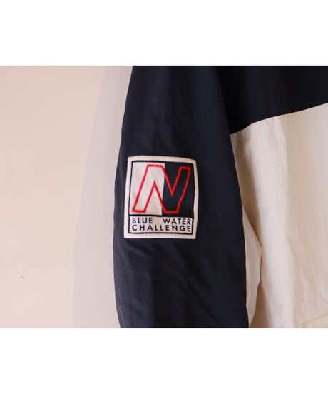 【古着】NAUTICA NYLON JACKET Red/Navy/White Size L