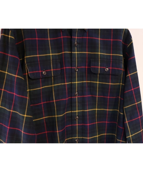 【古着】POLO RALPH LAUREN CHECK BD SHIRTS タータンチェック Navy Size L