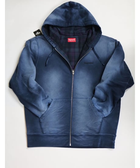 SUPREME シュプリーム　ジップアップパーカー　ブルー　Lサイズ