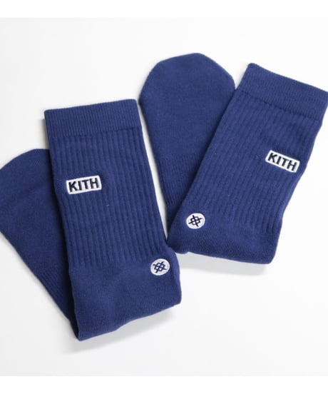 KITH CLASSIC LOGO STANCE SOX Navy Size L (US 9-12 , JP 27-30cm)