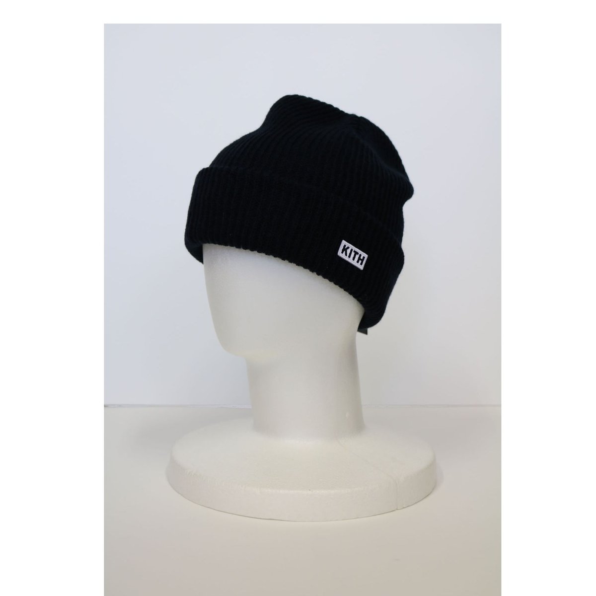 メンズKITH BOX LOGO KNIT BEANIE BLACK 海外限定 - ニット帽/ビーニー