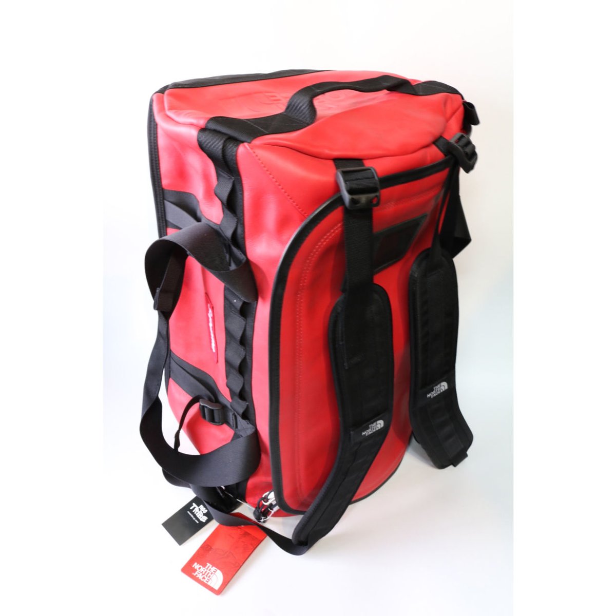 SUPREME x THE NORTH FACE LEATHER BOSTON BAG RED SUPREME x THE NORTH FACE LEATHER BOSTON BAG RED