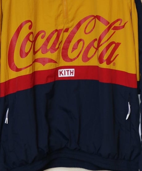 KITH × COCA-COLA Quarter-Zip Nylon Windbreaker XXL YELLOW