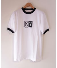 【古着】MURINA NEW YORK T White/Black Size L