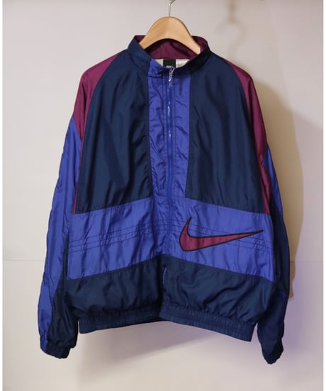 【古着】NIKE NYLON JACKET PURPLE NAVY Size L