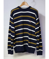 【古着】TOMMY HILFIGER KNIT SWEATER Navy/Yellow/White Size L