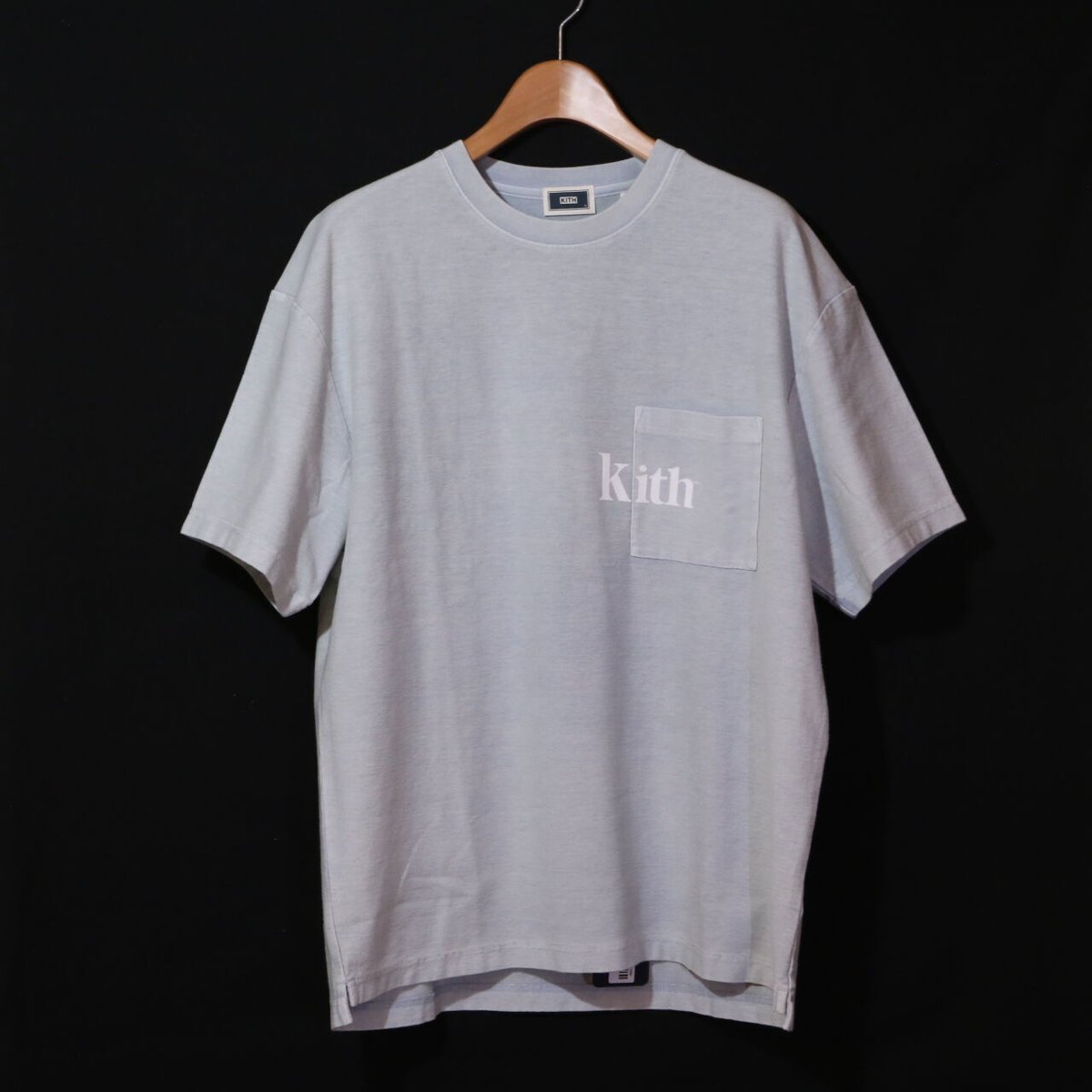 KITH キス　Quinn Pocket Tee USED加工　ロゴtシャツ Kith Quinn Pocket Tee shirt Off White Red Heavyweight fabric