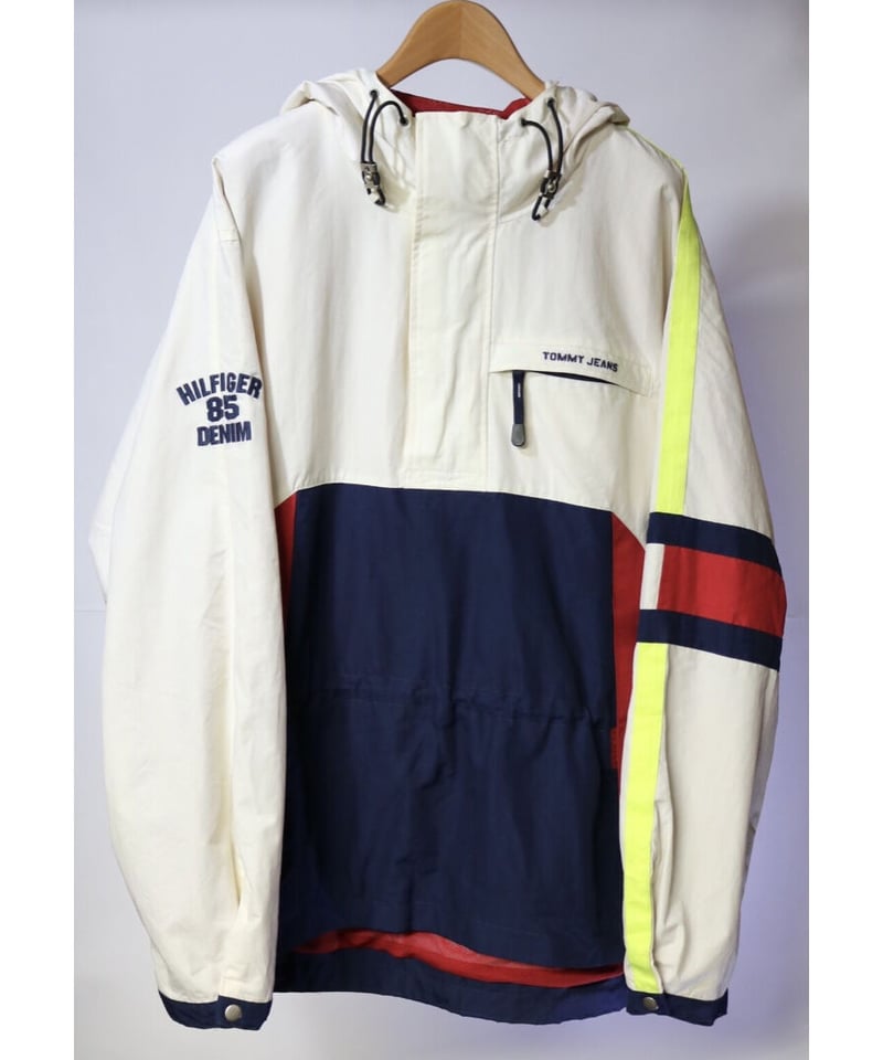 TOMMY JEANS NYLON PULLOVER ANORAK JACKET Wh