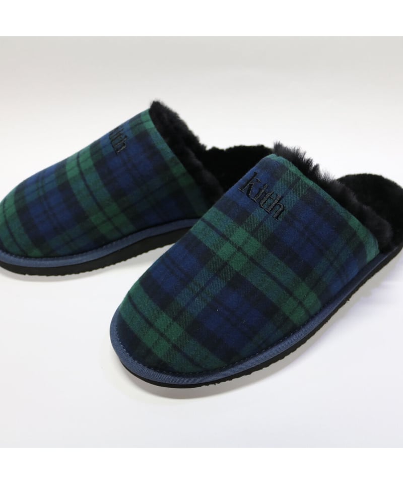 KITH FLANNEL SHERPA SLIPPER Blackwatch Size 43