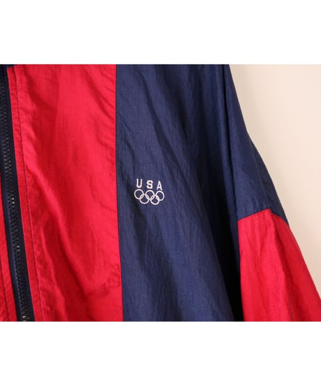 【古着】J.C.PENNEY USA OLYMPIC NYLON JACKET Red/Navy/White Size XL
