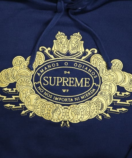 SUPREME シュプリーム   VE OR HA  プルパーカー　紺　ネイビー　Lサイズ