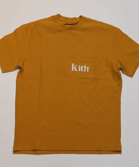 KITH serif quinn pocket tee golden orange S size