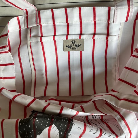コットントートバッグ　男と猫