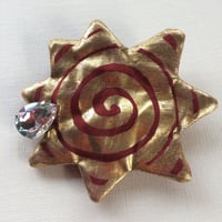 箔プローチ 星 レッド