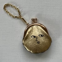 がま口キーホルダー　女　ゴールド