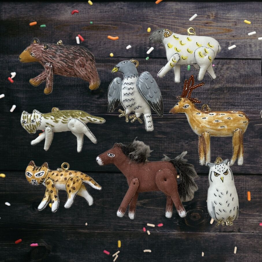 フクロウくん達　タペストリー　キルティング 三連タペストリー（和みふくろう）｜株式会社さくらほりきり