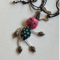 アンドロイド　ペンダント　キーホルダー  ピンク