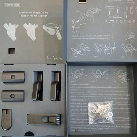 Alumnium Hinge Clamp And Rear Frame Clip set for BROMPTON