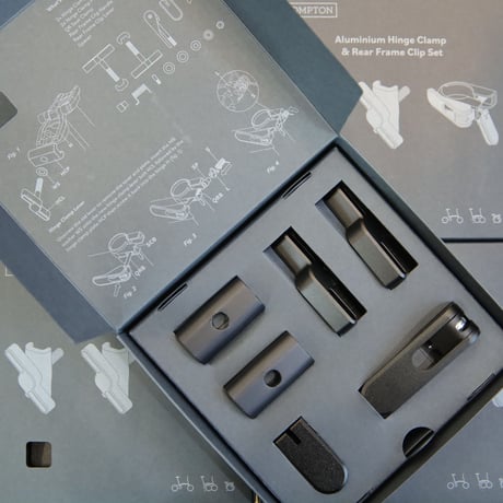 Alumnium Hinge Clamp And Rear Frame Clip set for BROMPTON