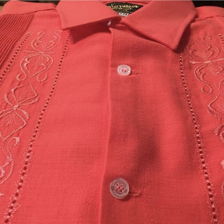 【2027年7月31日までにお届け】【受注生産】【長袖】【 ESG-01L-P 】【 L/S GUAYABERA 】【 REJILLADA 】【 PINK 】【 ピンク 】