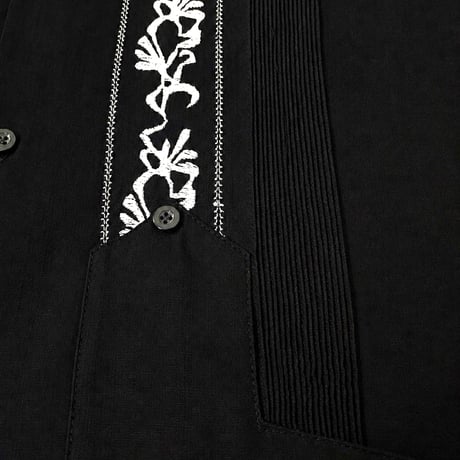 【ESG-20S-BS】【REJILLADA 】【S/S GUAYABERA】【BLACKxSILVER】 【黒x銀】