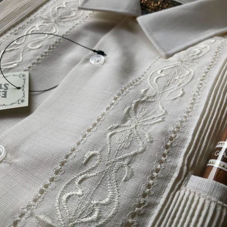 【長袖】【 ESG-01L-OF 】【 L/S GUAYABERA 】【 REJILLADA 】【 OFF WHITE 】【 オフホワイト 】