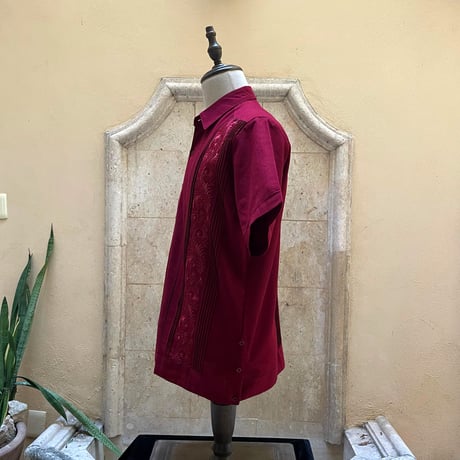 【予約商品】【半袖】【ESG-30S-BU】【 S/S GUAYAMISA 】【BURGUNDY】【臙脂色】