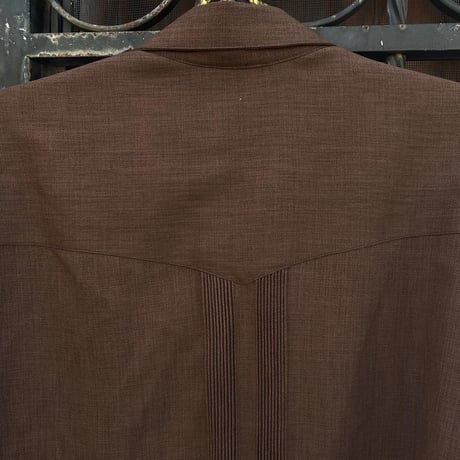 【2027年7月31日までにお届け】【受注生産】長袖】【ESG-20LP-BRB】【 L/S GUAYABERA】【REJILLADA CIPRE】【BROWN x BLACK 】