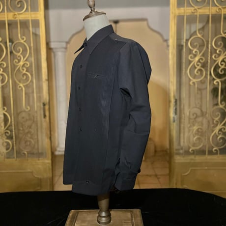 【長袖】【 ESG-34L-B】【 L/S PRESIDENTIAL 】【GUAYABERA】【BLACK】【黒】