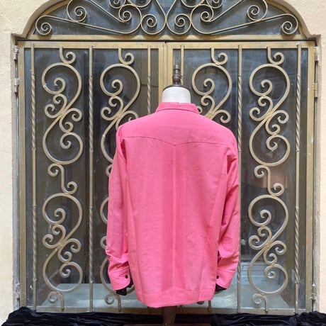 【2027年7月31日までにお届け】【受注生産】【長袖】【 ESG-20L-RPB 】【 L/S GUAYABERA 】【 REJILLADA 】【 ROSE PINK x BLACK 】