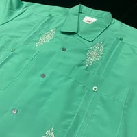 【半袖】【サイズ44(3XL)】【IMP-DE-37S-TQ-44】【 DEADSTOCK 】【S/S GUAYABERA】【TARQUOISE】  【ターコイズ】