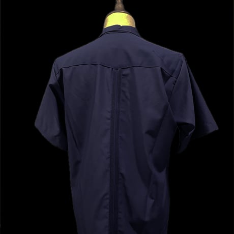 【予約】【半袖】【IMP-DE-04S-NW-38】【 DEADSTOCK 】【S/S GUAYABERA】【NAVYxWHITE】 【紺x白】
