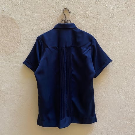 【半袖】【IMP-COL-128SP-N】【ポリエステル】【GUAYABERAS COLLI】【 S/S GUAYAMISA】【 NAVY 】【紺】