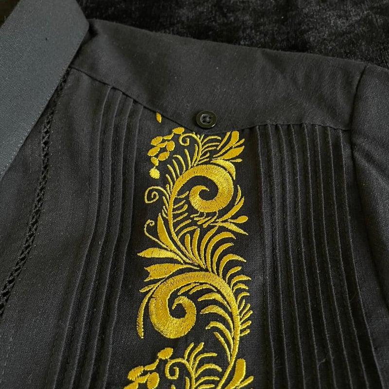 予約】【長袖】【袖刺繍】【ESG-T30L-BG】【 L/S GUAYAMISA 】【 BL