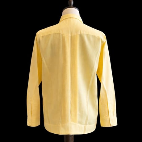 【長袖】【 ESG-01L-LE 】【 L/S GUAYABERA 】【 REJILLADA 】【 LEMON 】【 レモン 】