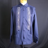 【10月中旬】【予約商品】【長袖】【 ESG-01LP-NW 】【 REJILLADA CIPRE 】【 ポリエステル 】【 NAVY x WHITE 】【 紺 x 白 】