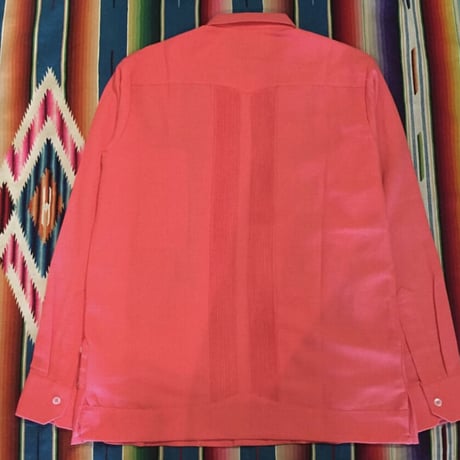 【2027年7月31日までにお届け】【受注生産】【長袖】【 ESG-01L-P 】【 L/S GUAYABERA 】【 REJILLADA 】【 PINK 】【 ピンク 】