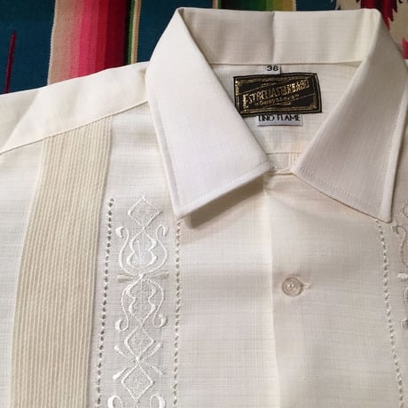 【長袖】【 ESG-01L-OF 】【 L/S GUAYABERA 】【 REJILLADA 】【 OFF WHITE 】【 オフホワイト 】