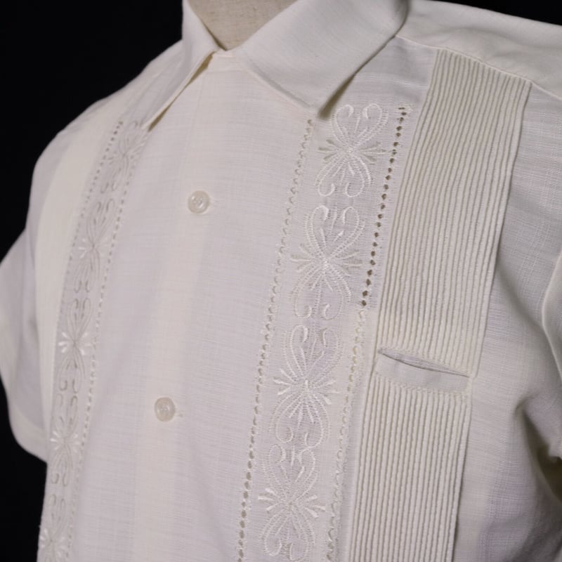 半袖】【 ESG-01S-OF 】【 S/S GUAYABERA 】【 REJILLADA