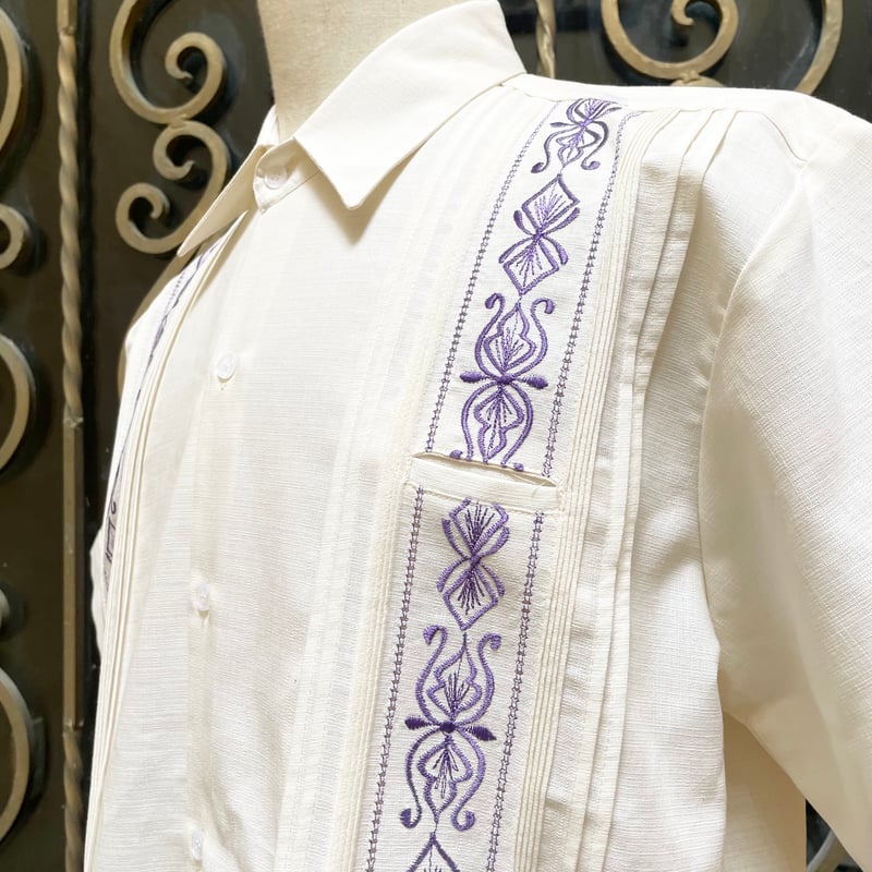 半袖】【 ESG-32S-OFPU 】【S/S GUAYAMISA】【OFF WHITE x