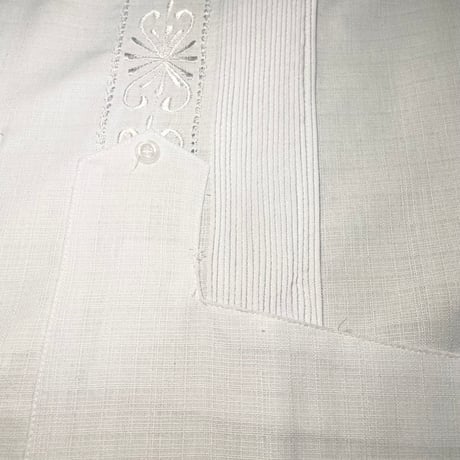 【予約】【半袖】【 ESG-01S-W】【 S/S GUAYABERA 】【 REJILLADA 】【 WHITE 】【 白】