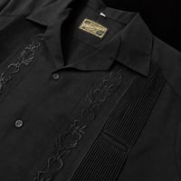 【予約】【ESG-20S-B】【 REJILLADA 】【S/S GUAYABERA】【BLACK】 【黒】
