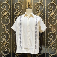 【ご注文日より１年以内にお届け】【受注生産】【半袖】【 ESG-32S-OFB 】【S/S GUAYAMISA】【OFF WHITE x BLACK】 【オフホワイト x 黒】