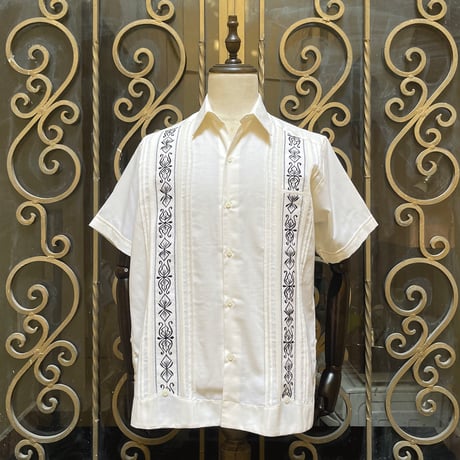 【半袖】【 ESG-32S-OFB 】【S/S GUAYAMISA】【OFF WHITE x BLACK】 【オフホワイト x 黒】